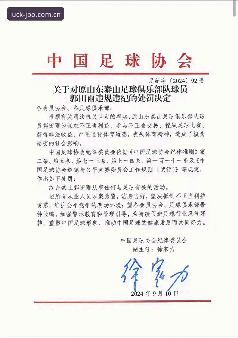 中国足协第三批禁足名单最新动态：17人终身禁赛，48人受罚